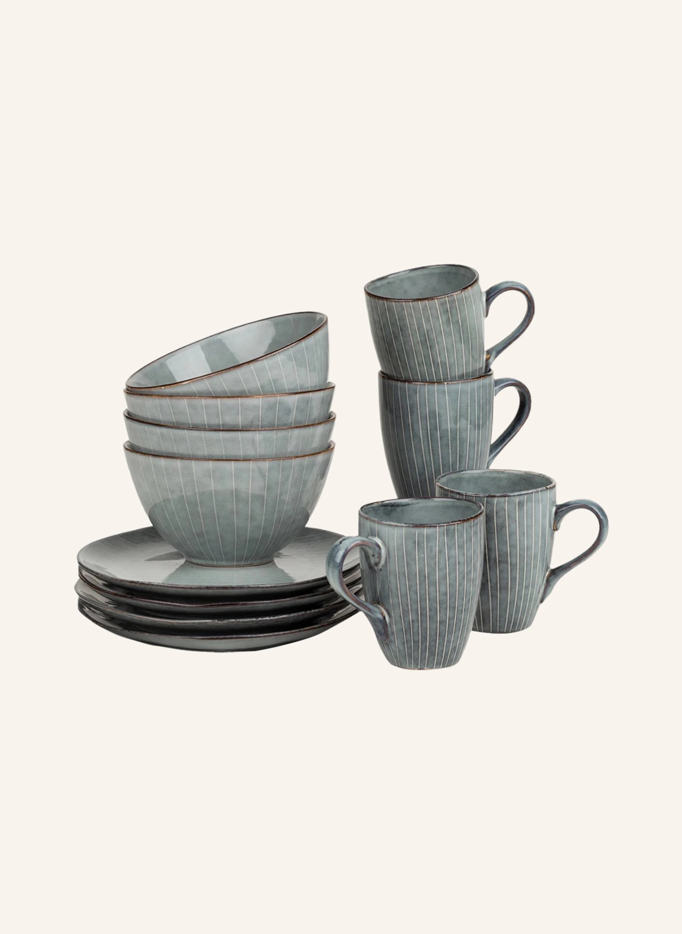 BROSTE COPENHAGEN 12-tlg. Geschirrset NORDIC SEA
