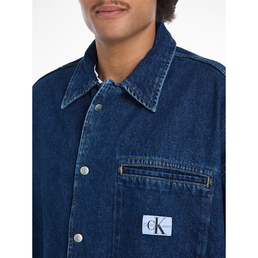 Calvin Klein Jeans Kortærmet Skjorte, Denim Dark, M