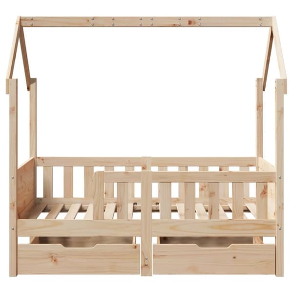 vidaXL Barnesengeramme med skuffer 80x170 cm heltre furu