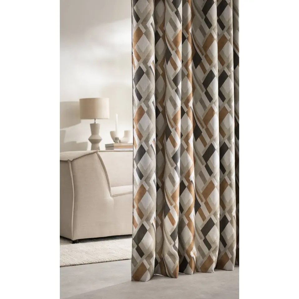 Gordijnstof Edward - okergeel