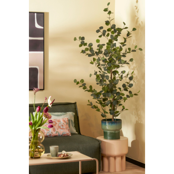 Kunstplant eucalyptus in pot groen - h150xd30cm