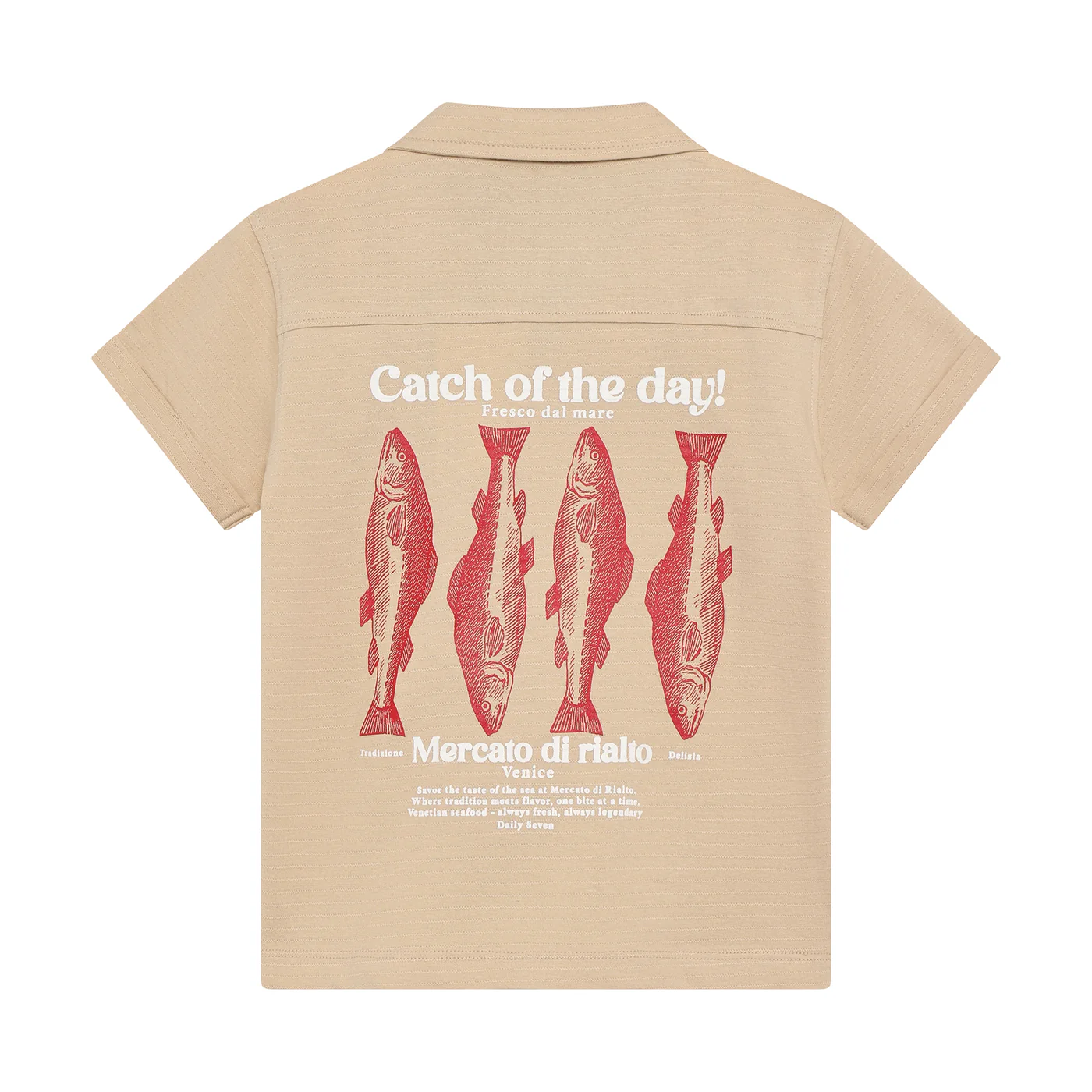 Daily7 Daily7 t-shirt fancy polo  latte sand
