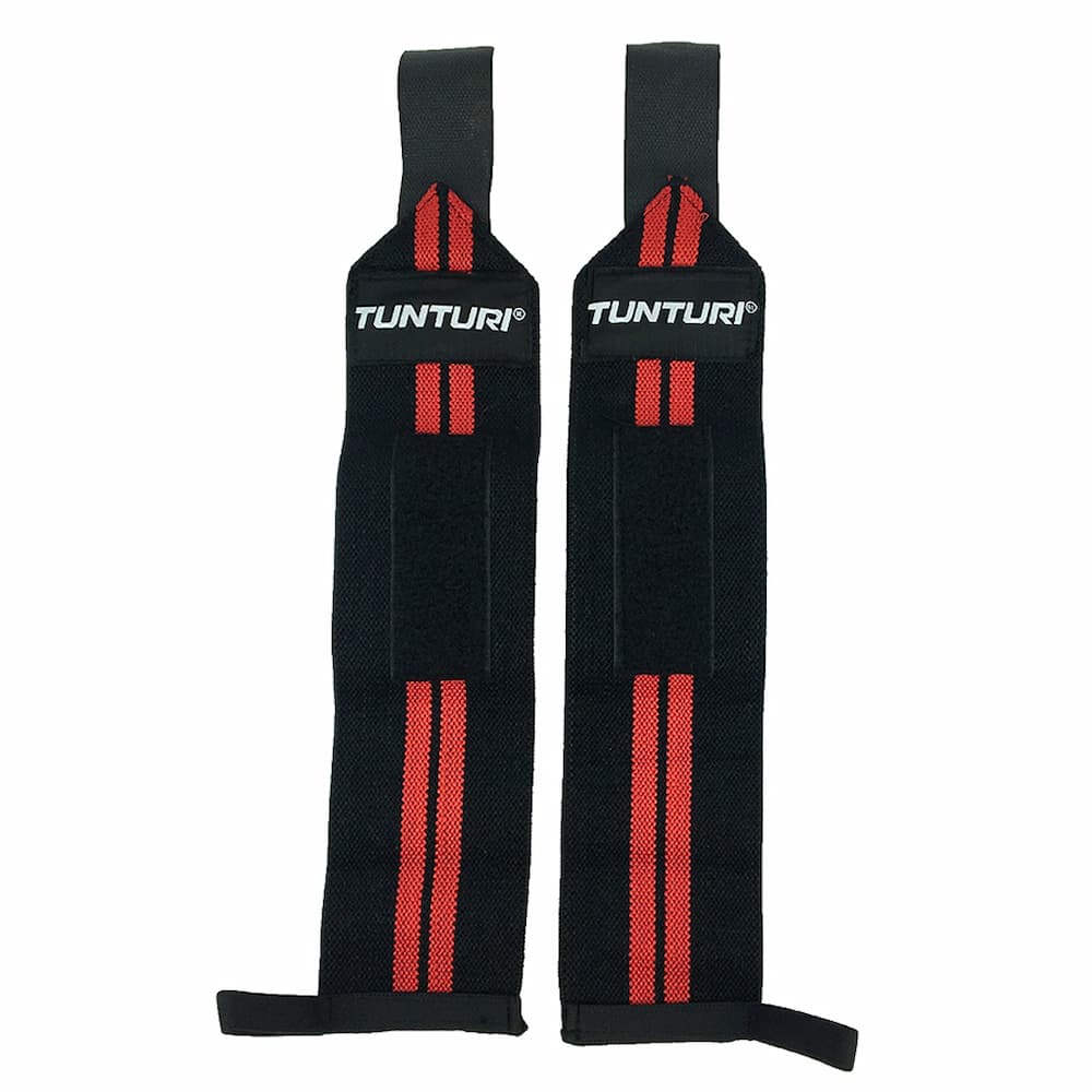 TUNTURI Wrist Wraps Noir et Rouge (la paire)