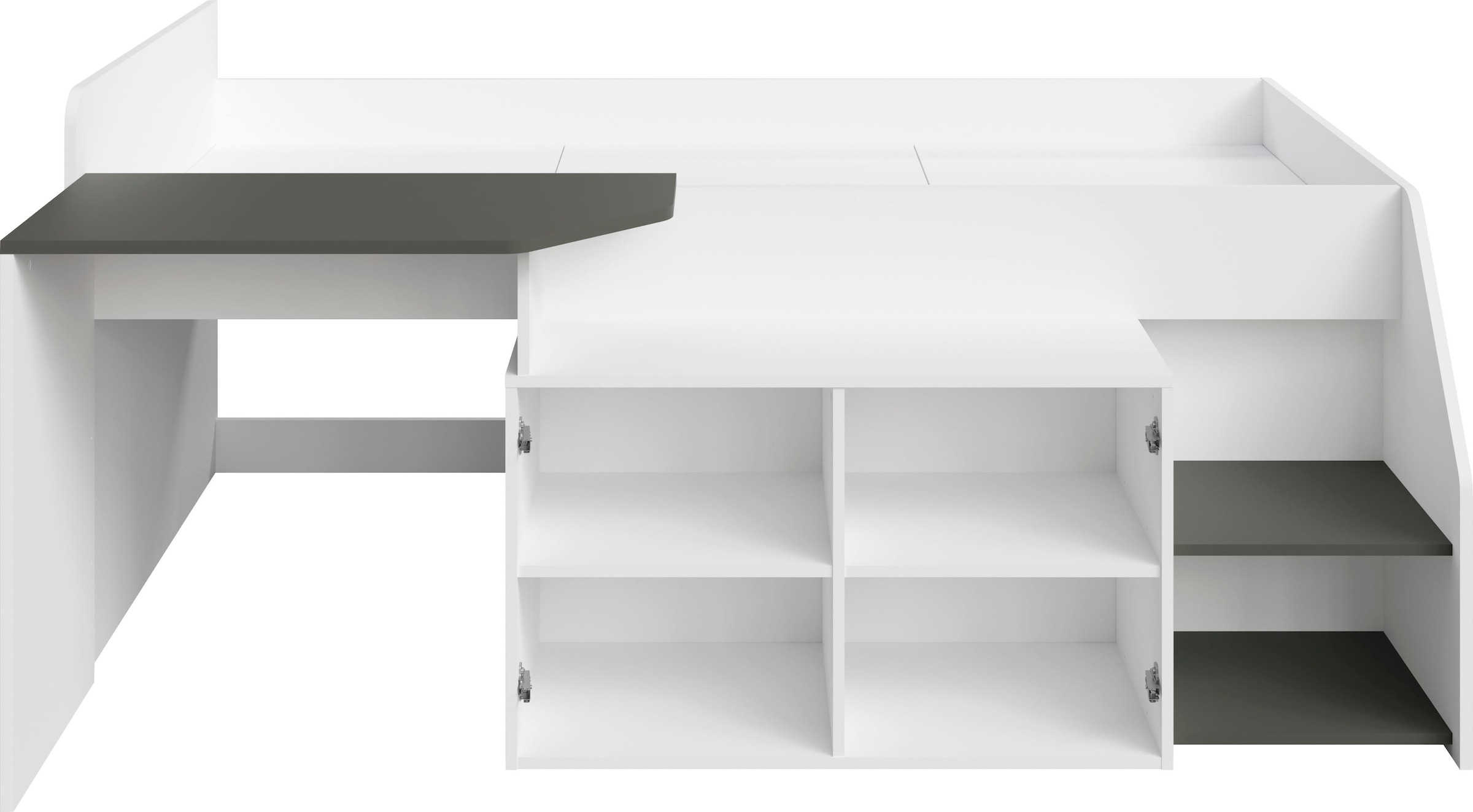 Home affaire Jugendbett »Jugendzimmer-Set Durango - 3 in 1: Bett, Schreibtisch, Kommode« Bett mit Schreibtisch und Kommode, BxTxH 204x135x90 cm