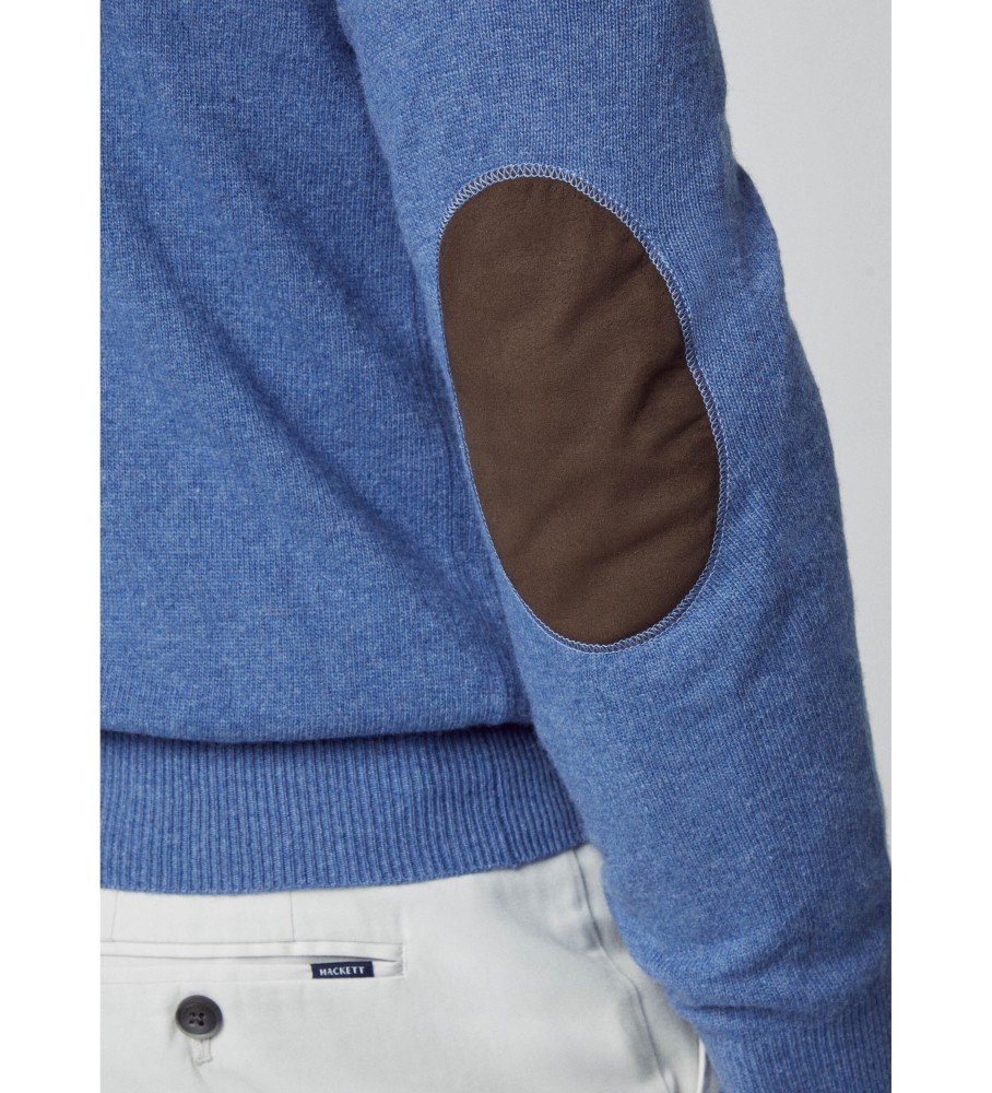 Hackett Jersey Merino Cash Mix V azul