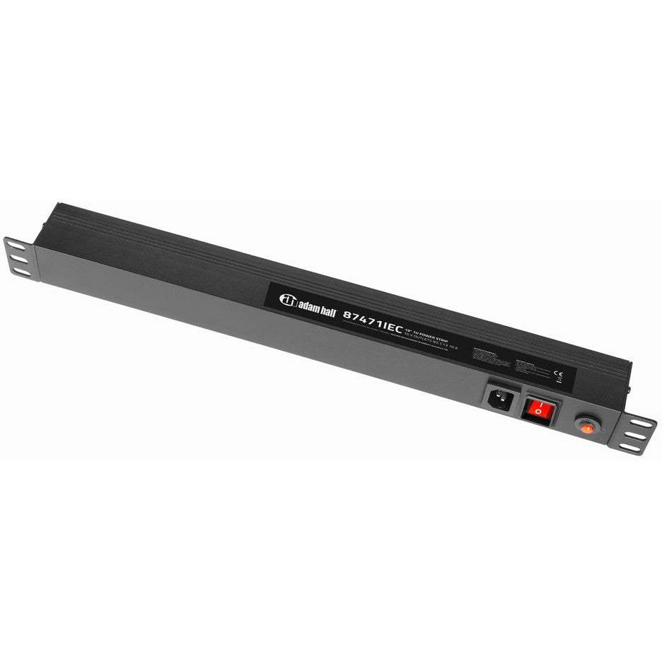 Adam Hall 87471IEC stroomverdeler met 10 IEC outlets en kabels