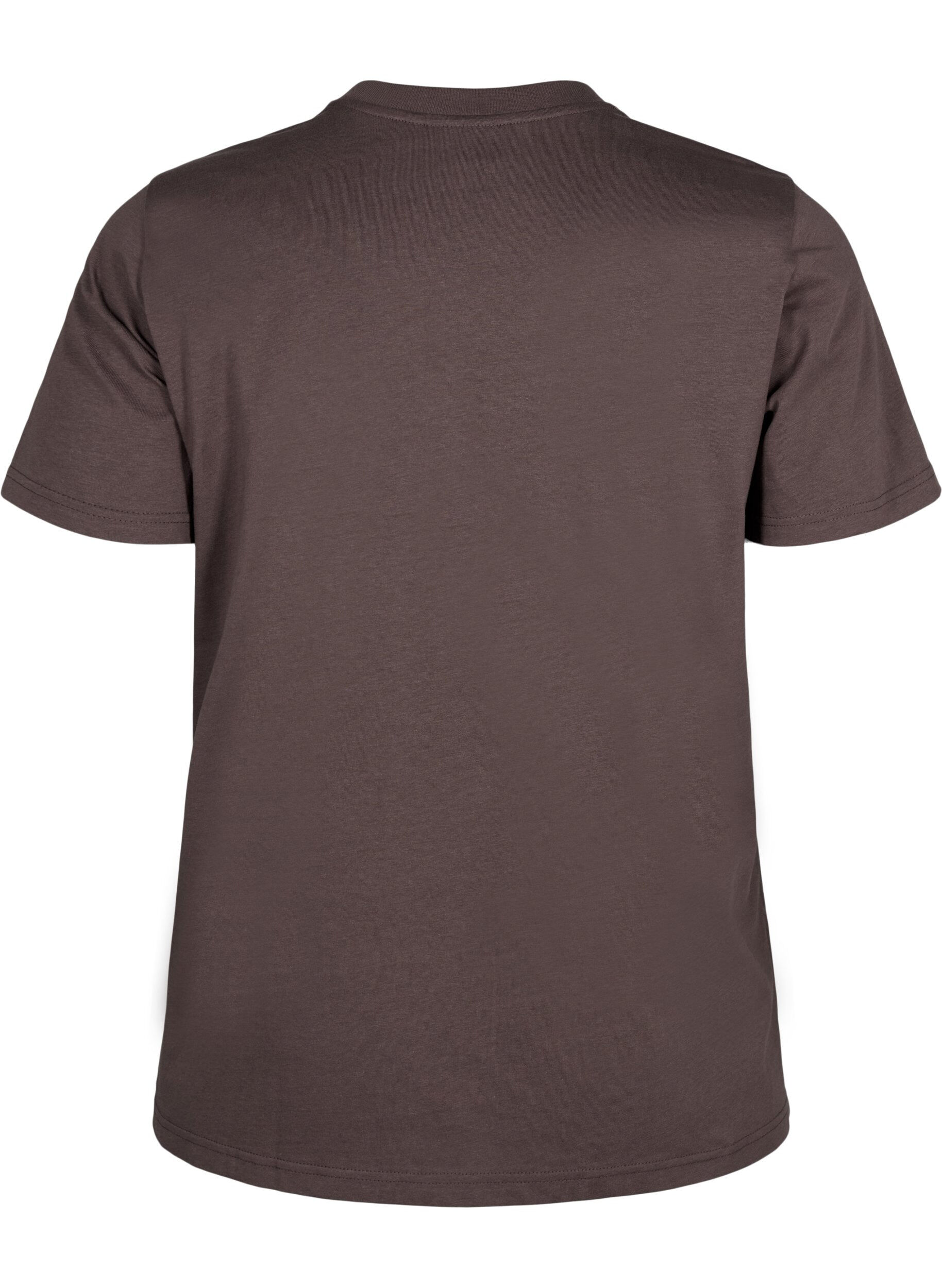 Basis t-shirt i bomuld med rund hals
