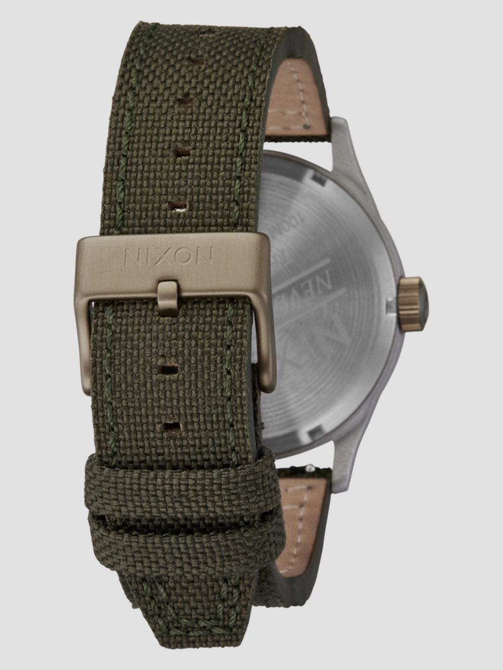 Nixon Sentry Nylon Watch silver/lt brown/asphalt