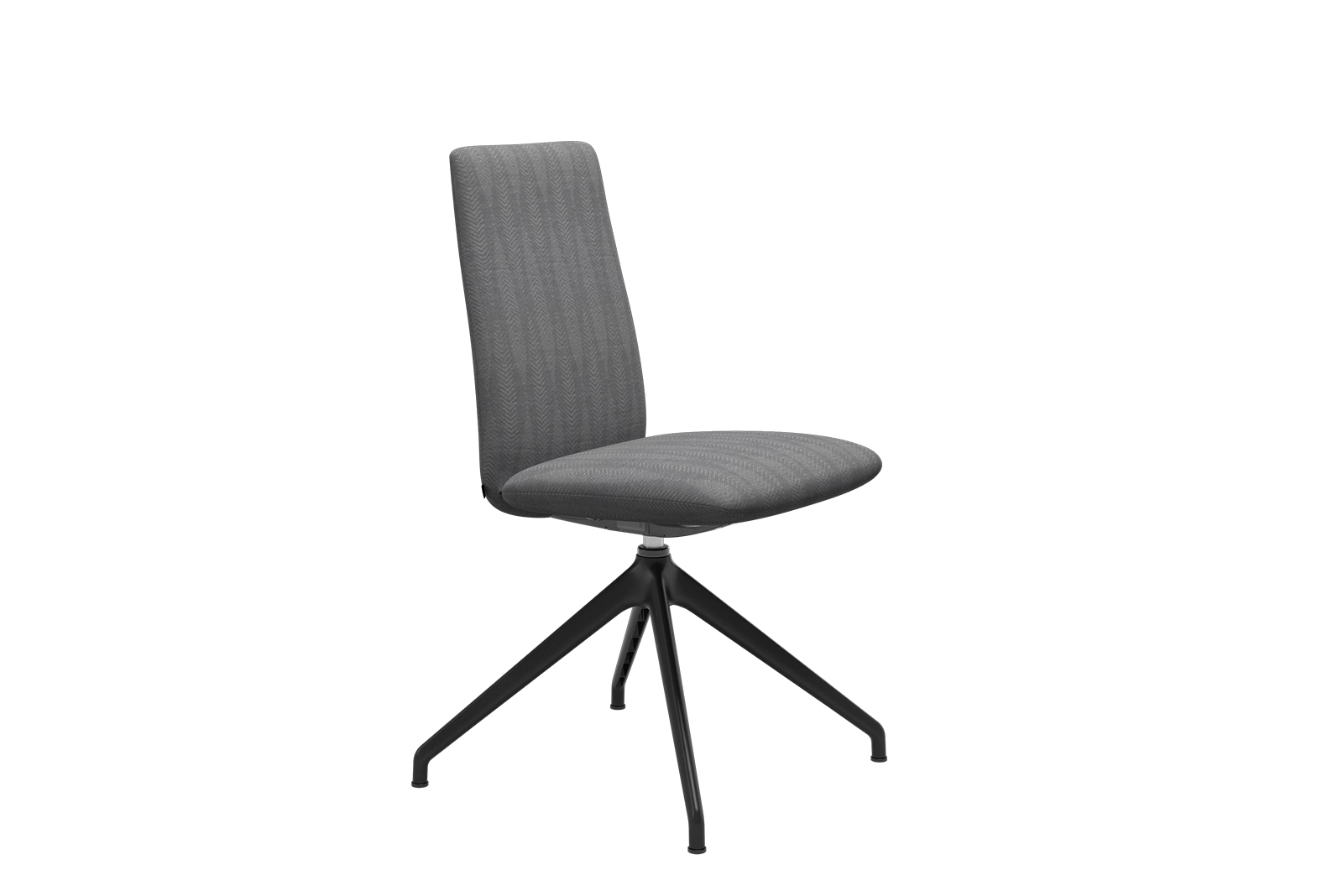 Basil spisestol Tekstil Leaf Rock med matt sort understell. Medium. Vaskbart trekk