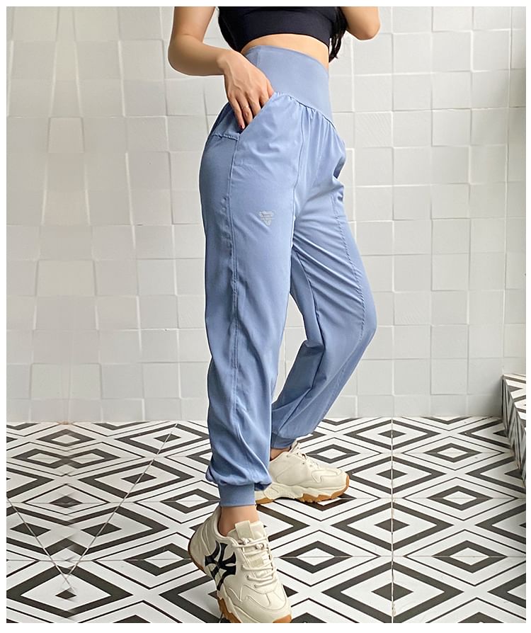 Engiko - High Rise Plain Harem Track Pants