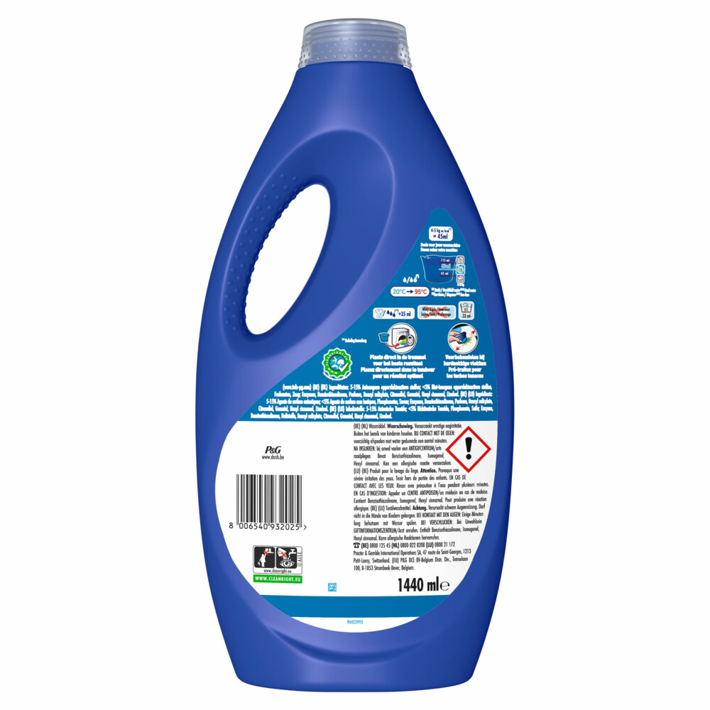 Dash Vloeibaar Wasmiddel Color 32 Wasbeurten1440 ml