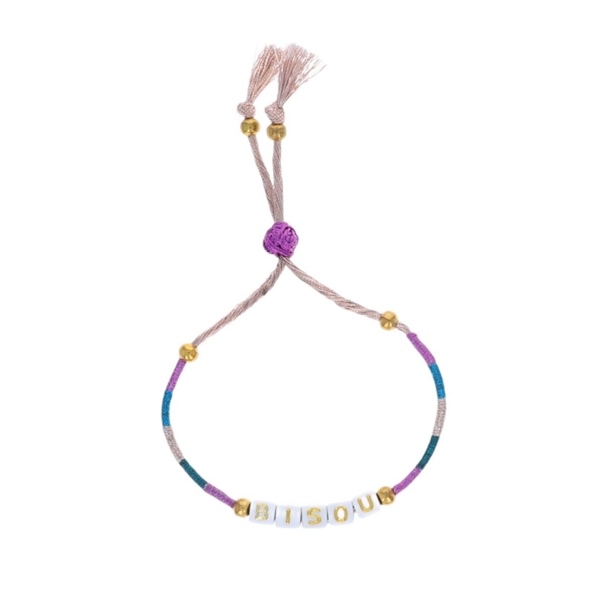 Bracelet tissé en perles mot 