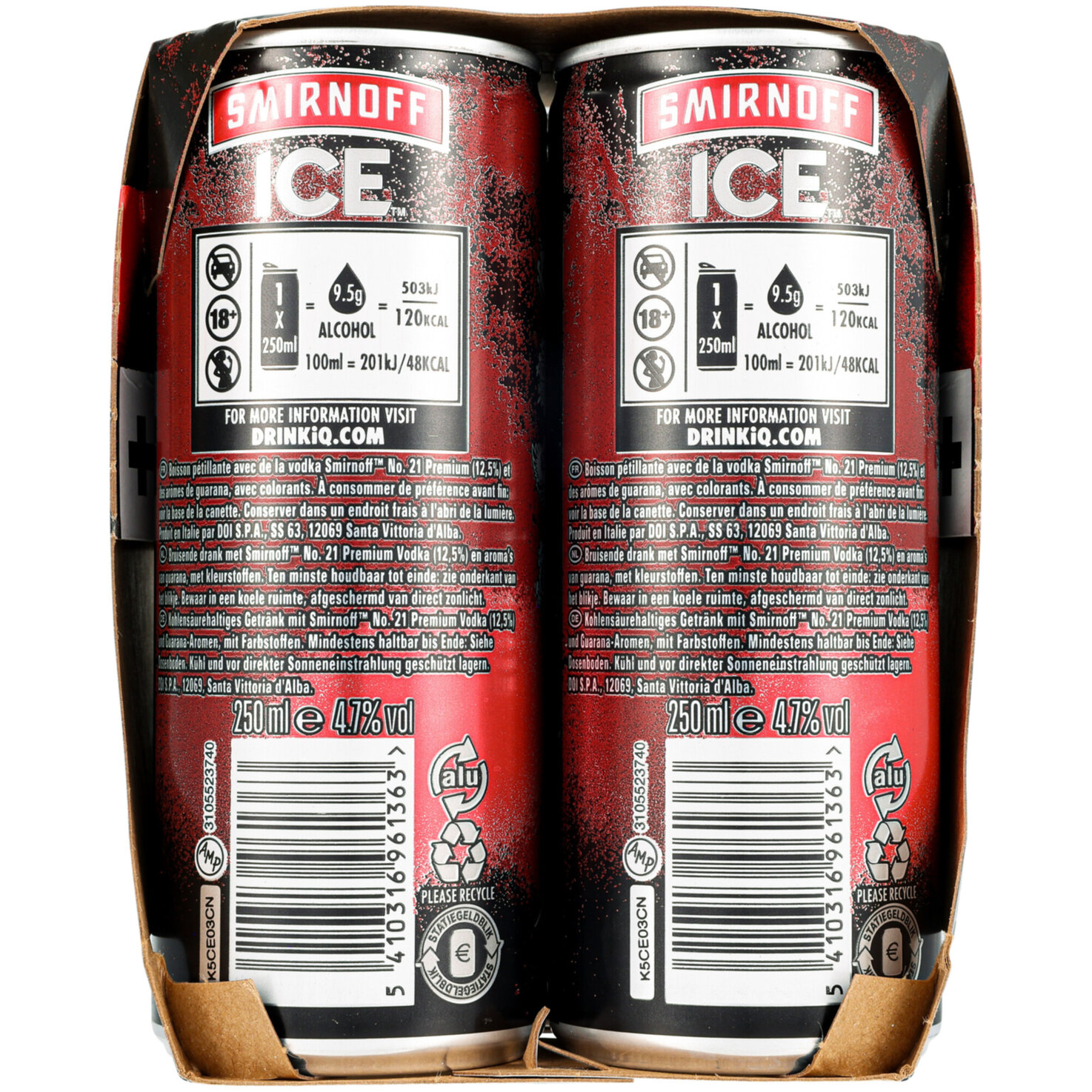 Smirnoff Ice Black Guarana 4x25CL -100cl