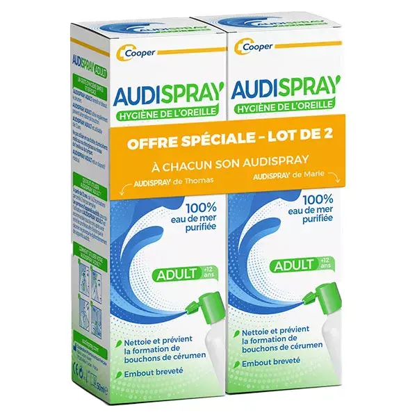 Audispray Adulto Regular Higiene Auricular - Pacote com 2 x 50ml