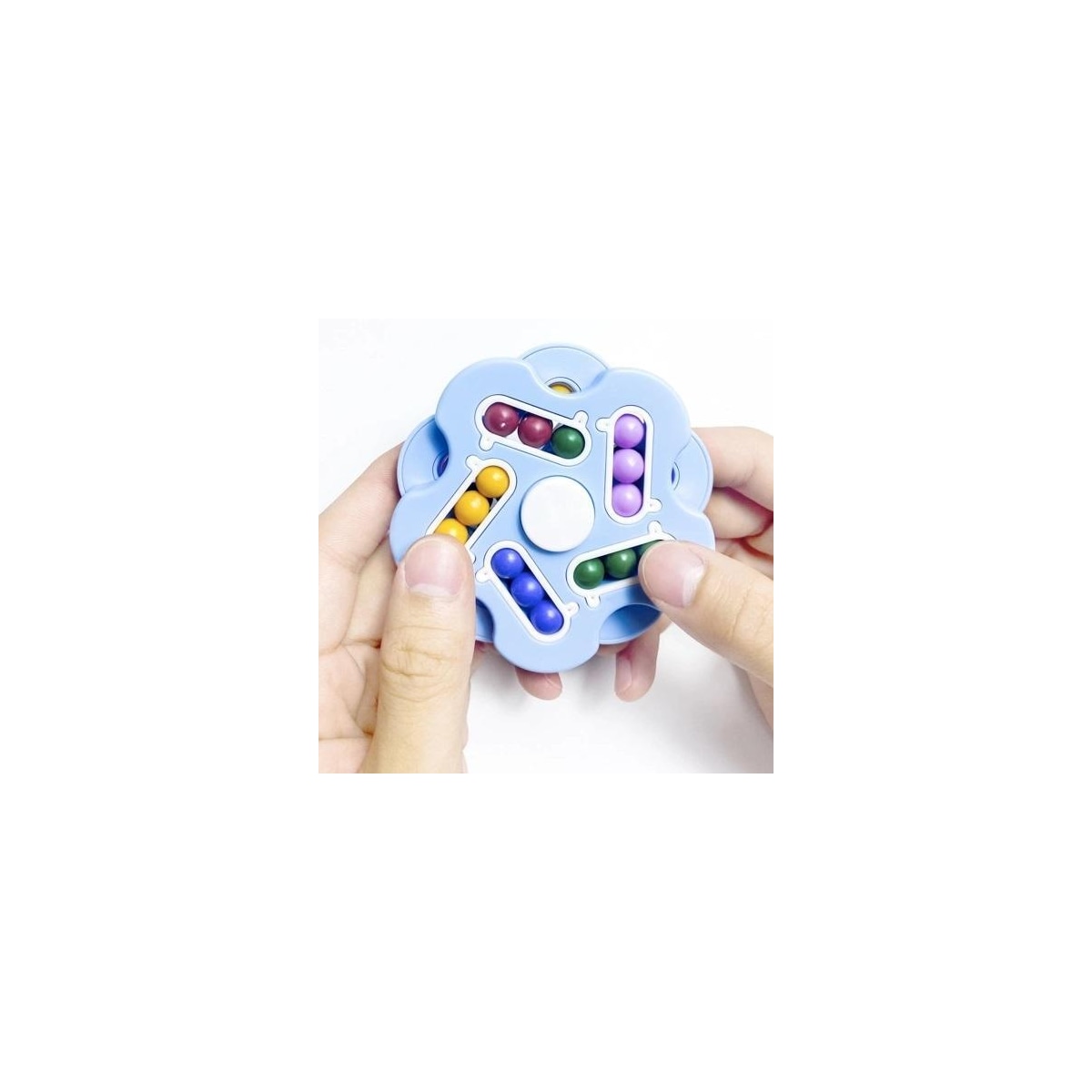 Fidget spinner puslespill med baller i forskjellige farger, Rosa