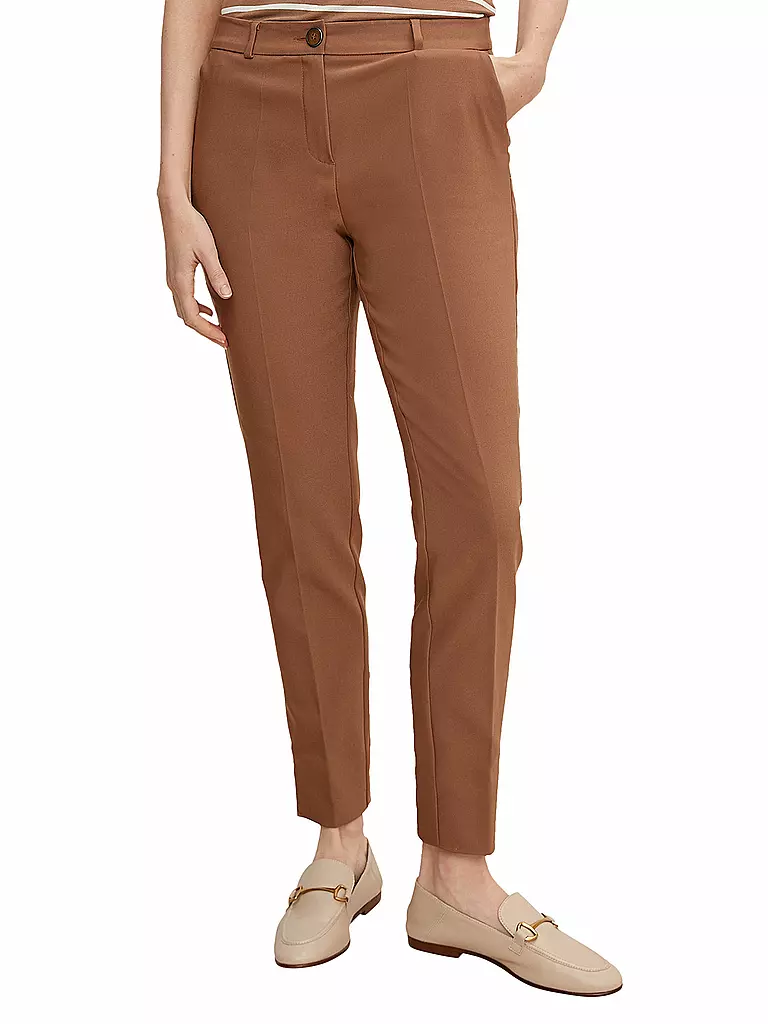 COMMA Hose Slim Fit 7/8 braun