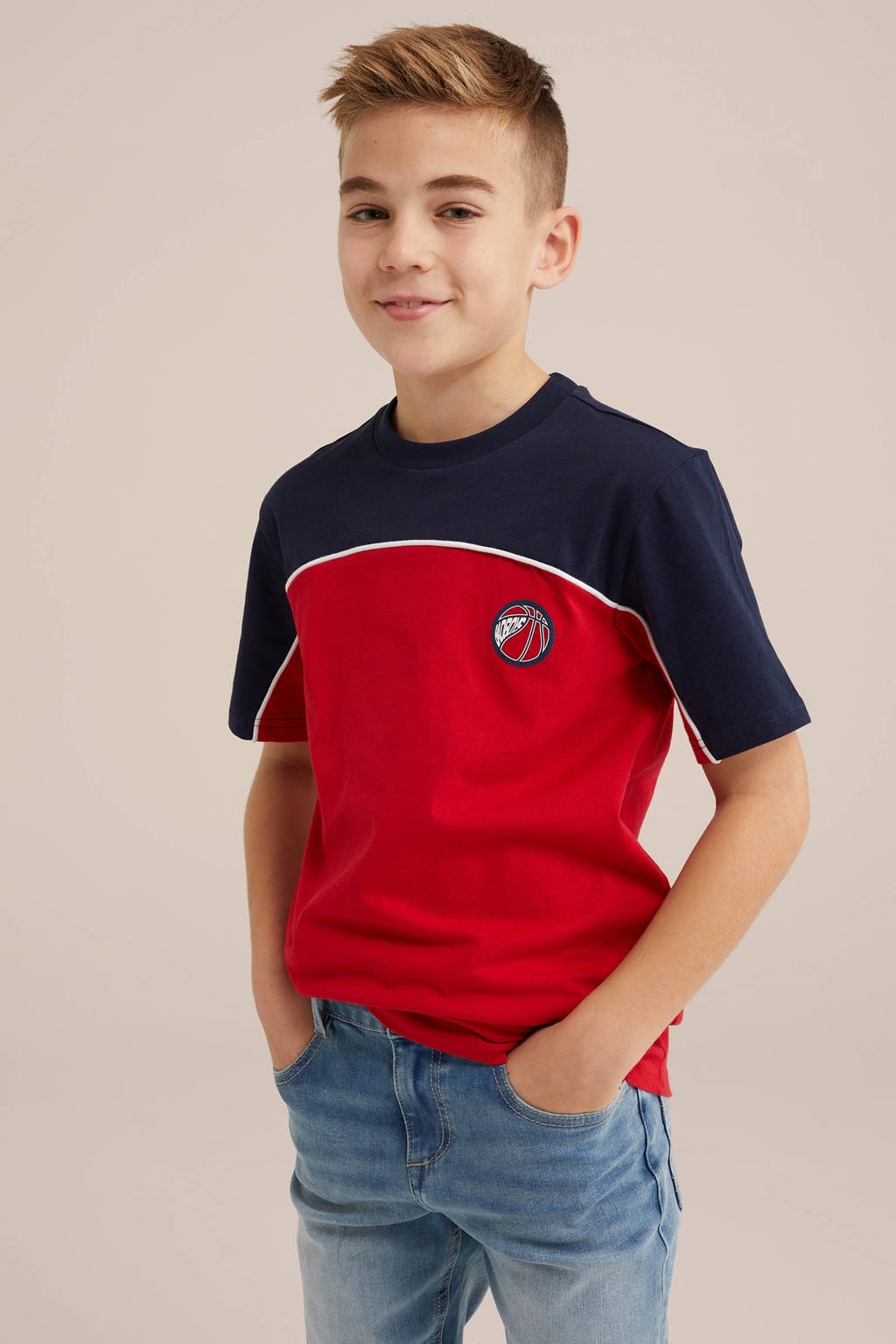WE Fashion t-shirt donkerblauw