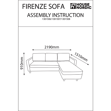 Sydney sofa med chaiselong - mørkegrå