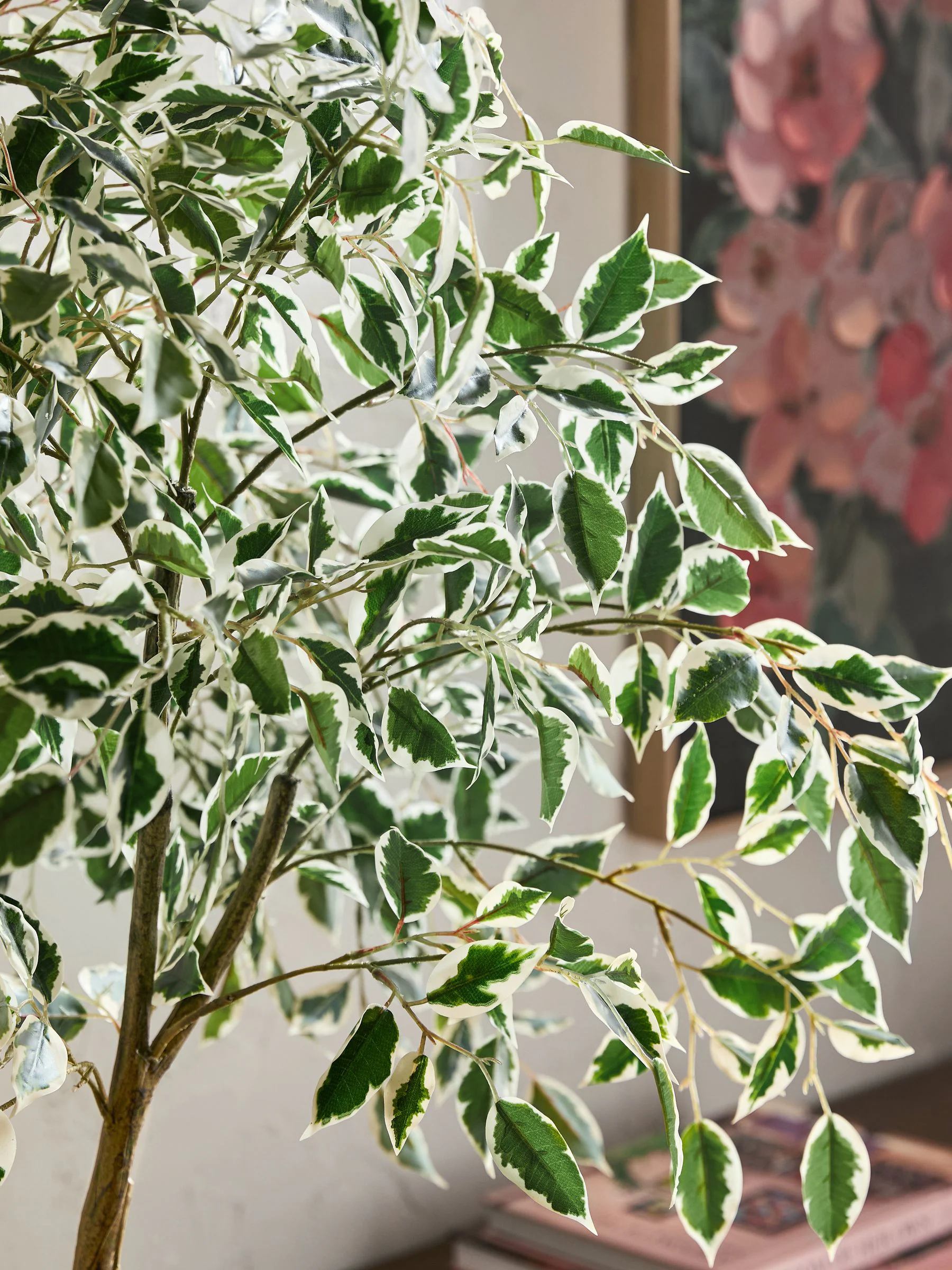 Artificial Benjamina Tree With Variagated Leaves