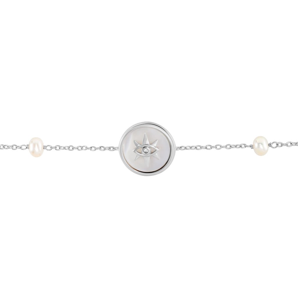 Bracelet Argent Glad Perles De Culture Nacre Oxyde De Zirconium