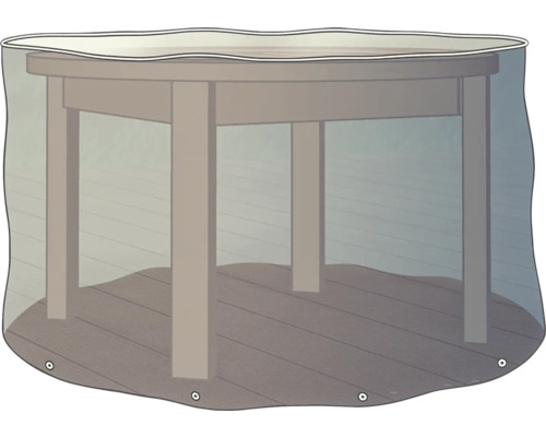 Beschermhoes voor tuintafel Ø 125 H 75 cm transparant