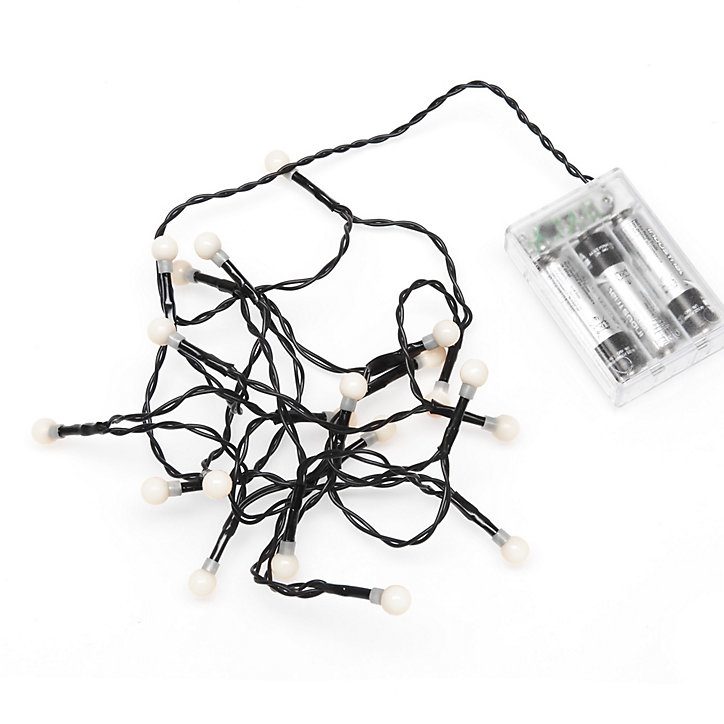 Guirlande lumineuse à motifs 50 LED intérieur blanc chaud cable noir