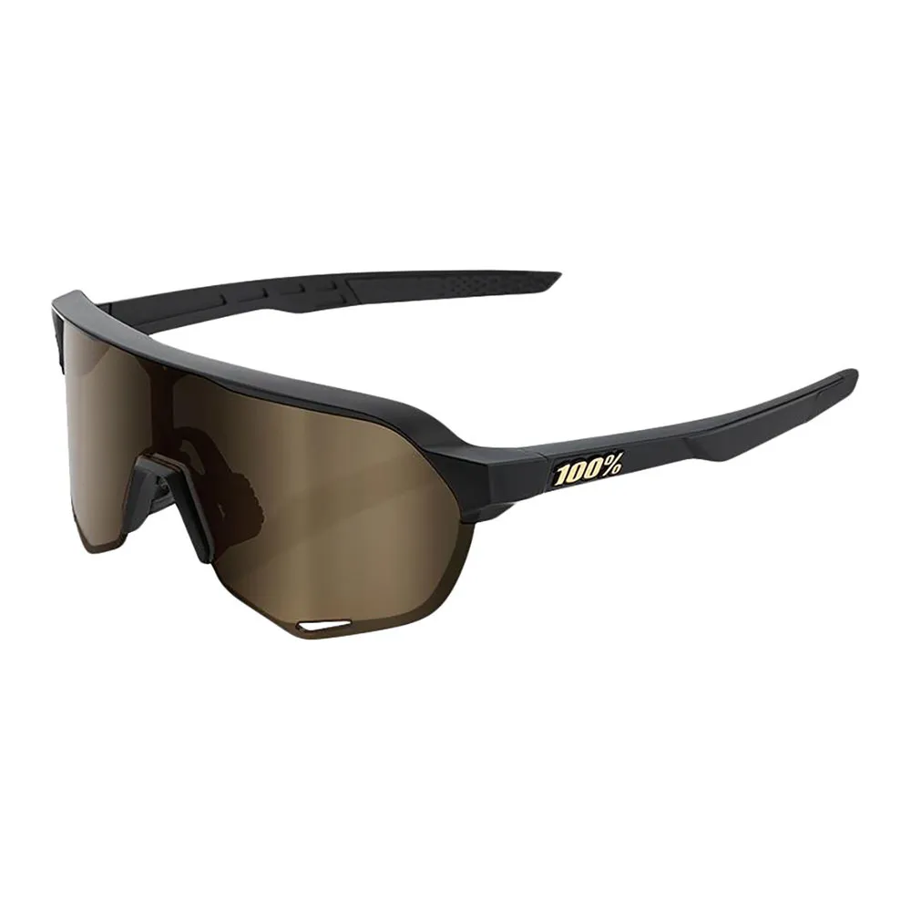 100 percent S2 - Lunettes de soleil matte black/soft gold mirror