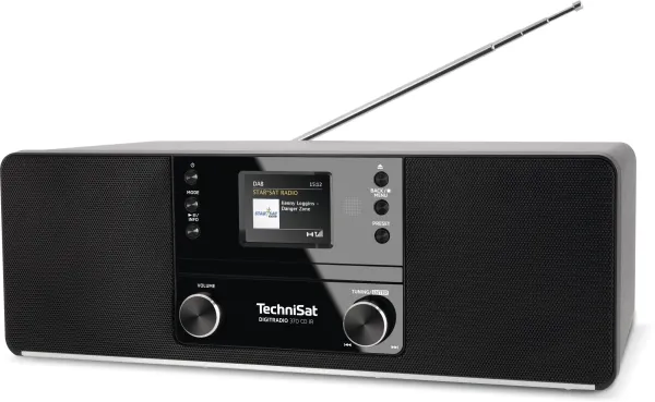 TechniSat DigitRadio 370 CD IR - Audiosystem - 2 x 5 Watt - sort