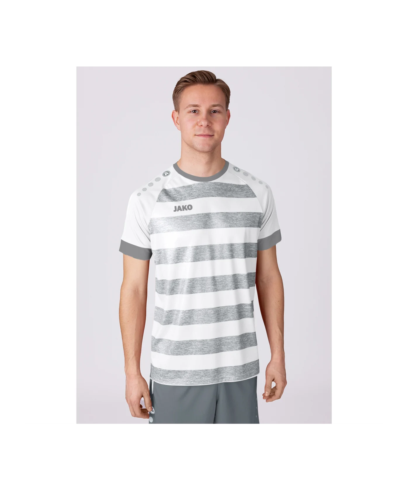 JAKO Celtic Melange KA Trikot Weiss Grau F003