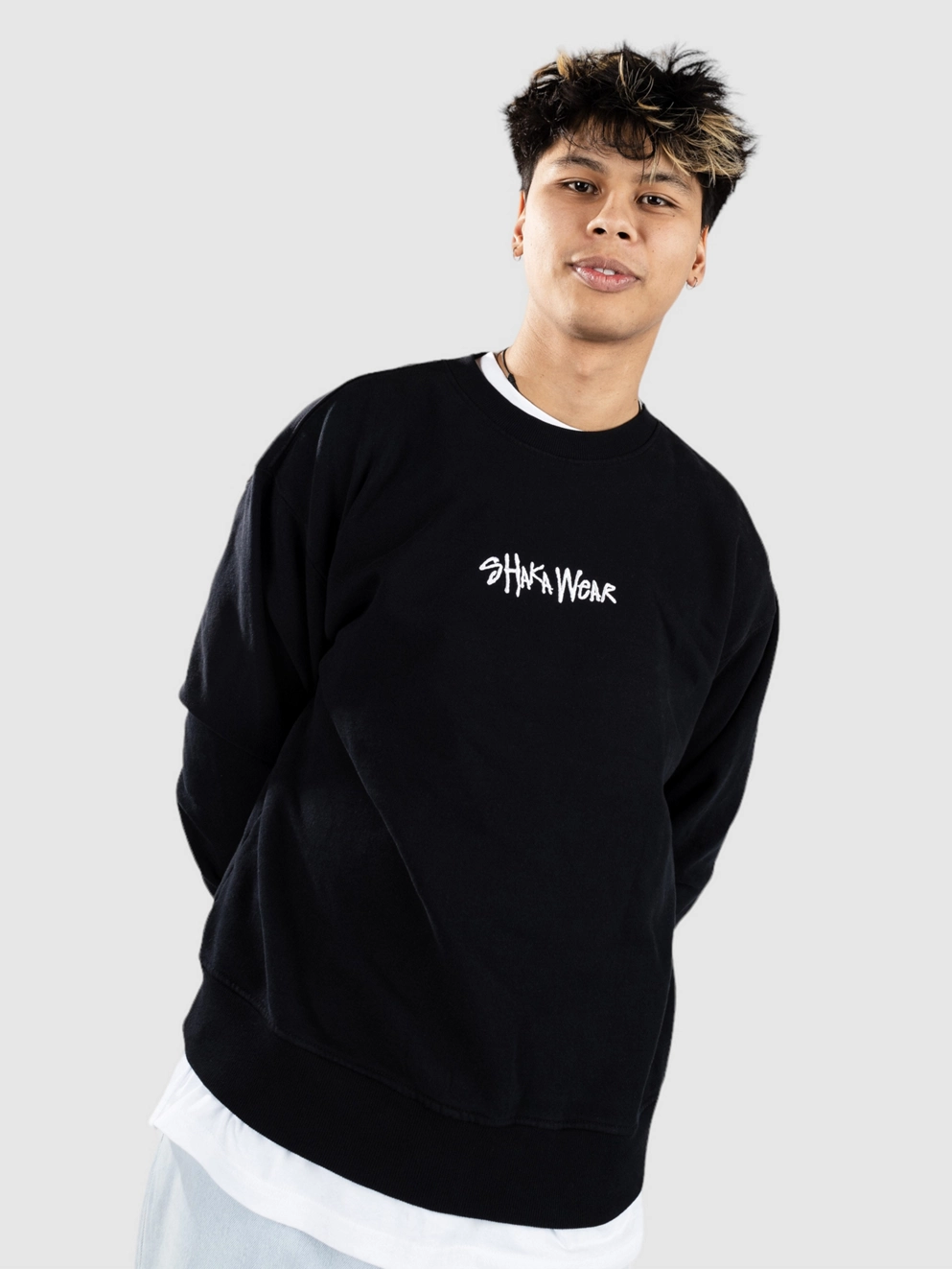Shaka Wear Logo Crewneck Sweater black