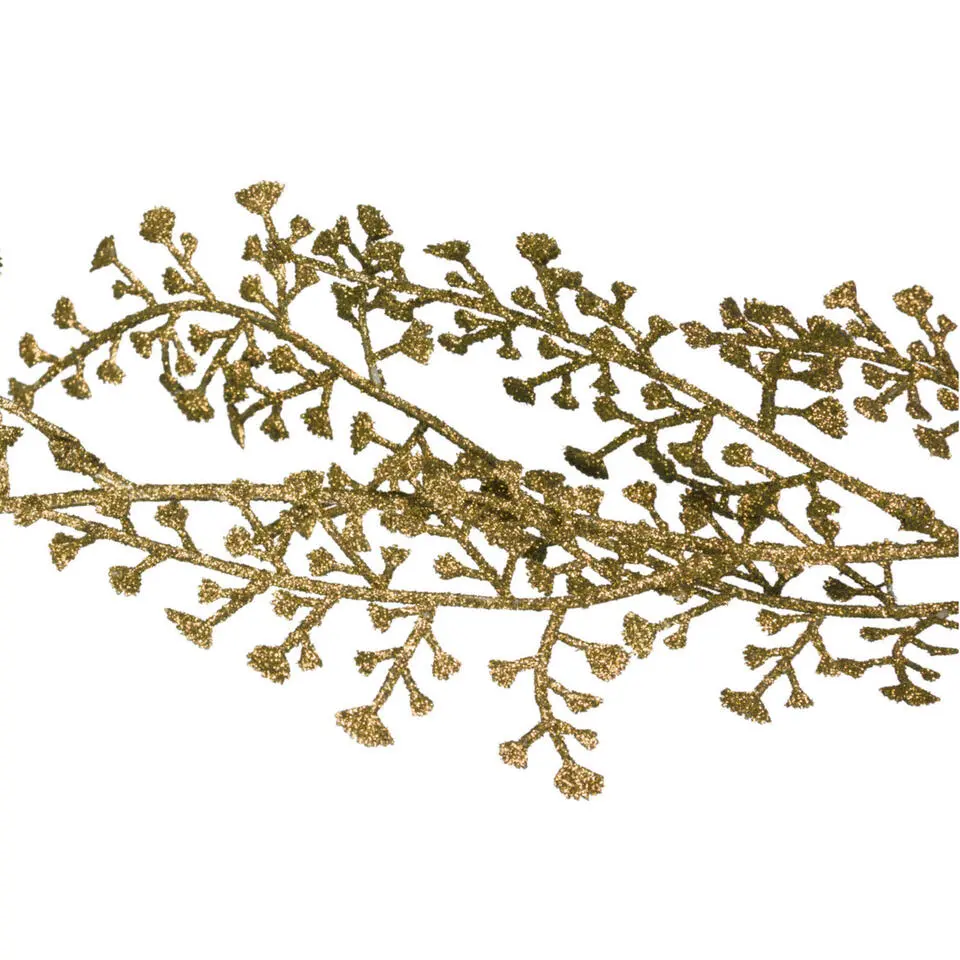 Cosy & Trendy Kerstslinger - met takken - goud - 180 cm