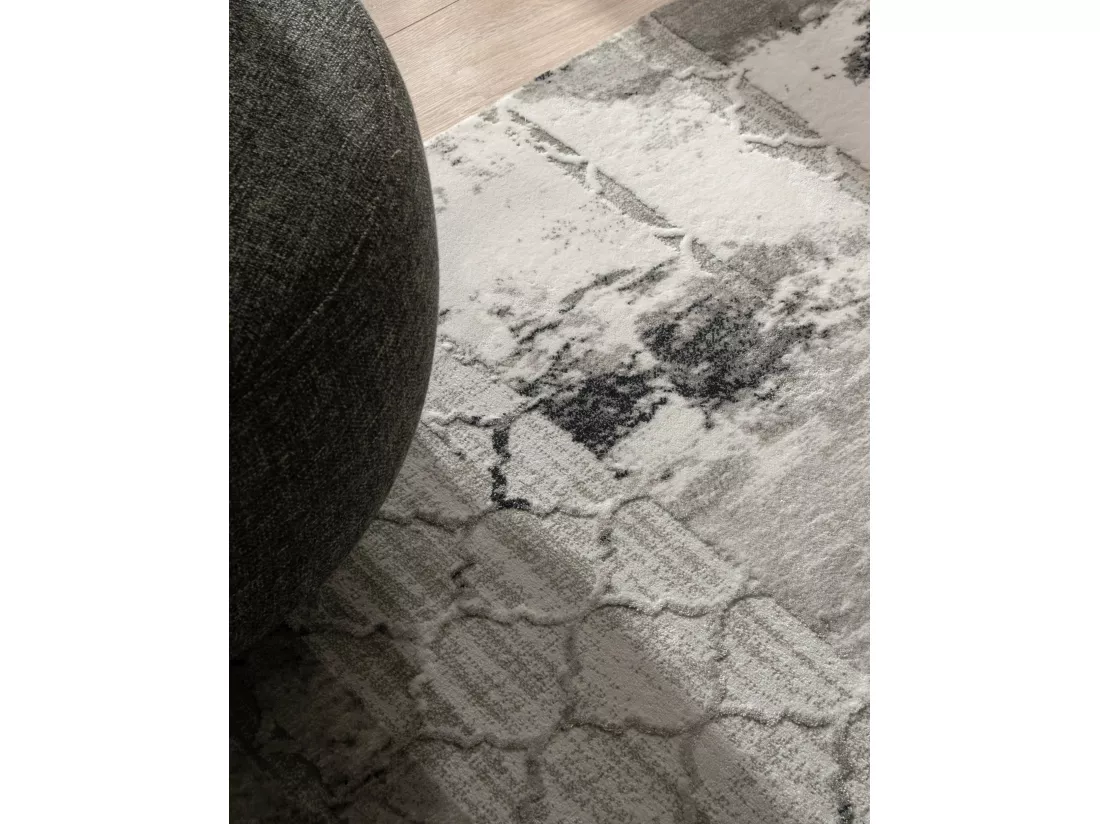 Tapis 240x240 gris Davos Mesh
