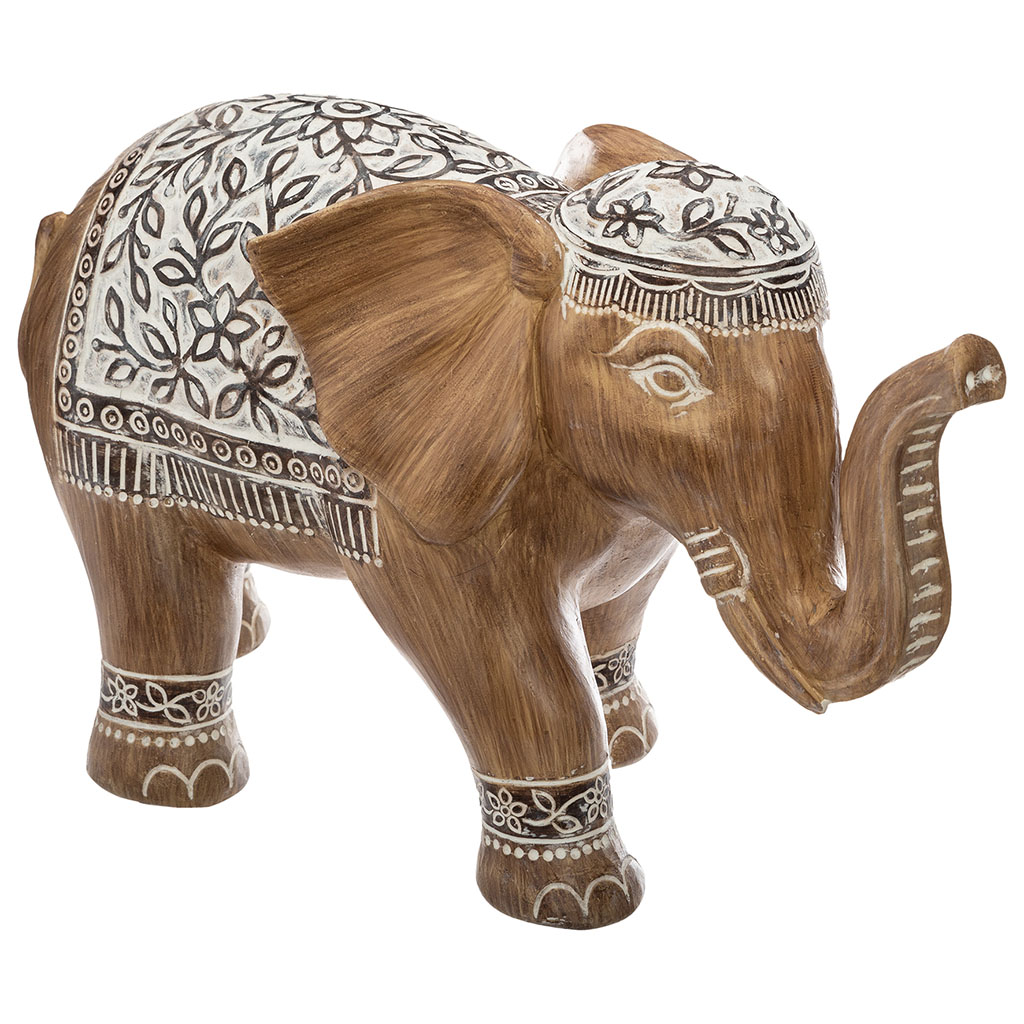 Déco éléphant en résine H 24cm
