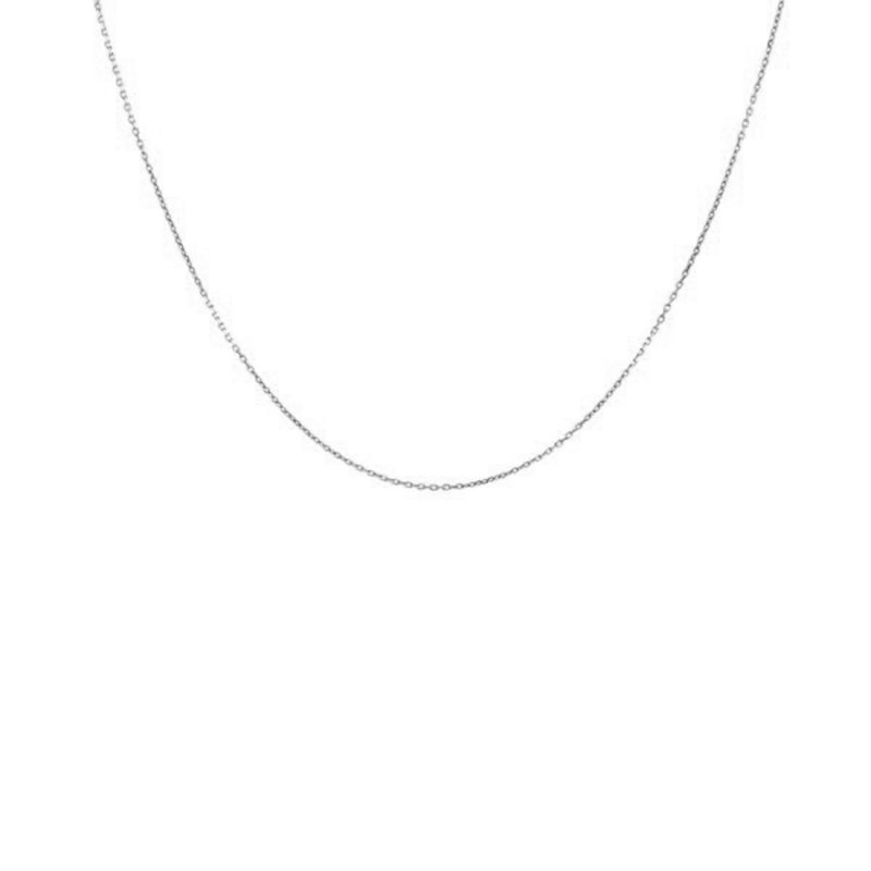 Collier Chaine Forçat Diamantée - Or Couleur Blanc - Enfant