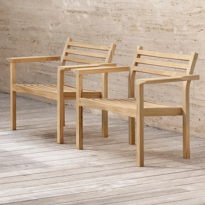 Carl Hansen - AH601 Outdoor Lounge Chair, Teak unbehandelt