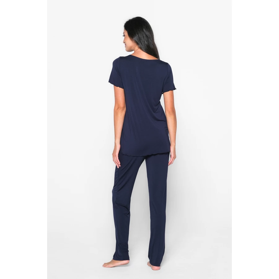 Cool Mama Umstands- und Still-Pyjama 2 in 1 Navy blau