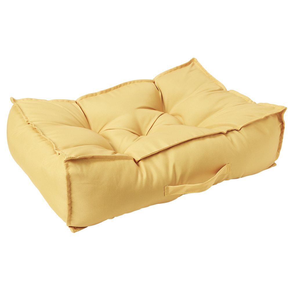 Coussin de sol uni jaune ou gris 60x40 cm