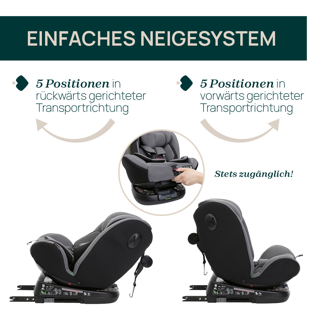 Chicco Autokindersitz »Unico Evo i-Size, Grey Black« ISOFIX-Befestigung