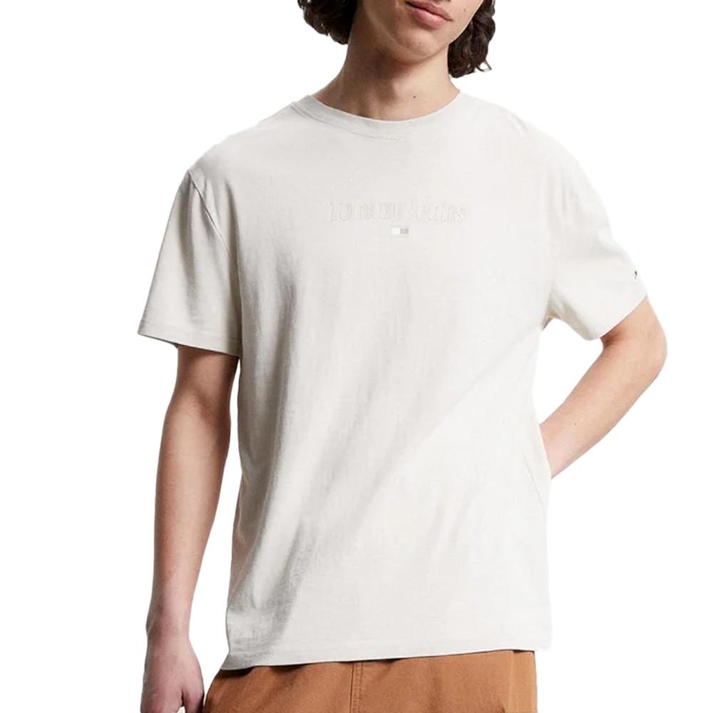 Tommy Hilfiger T-shirt Beige Homme Tommy Hilfiger New Tonal