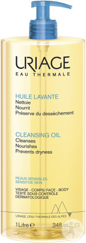 Uriage Eau Thermale Huile Lavante Peaux Sensibles Flacon Pompe 1l