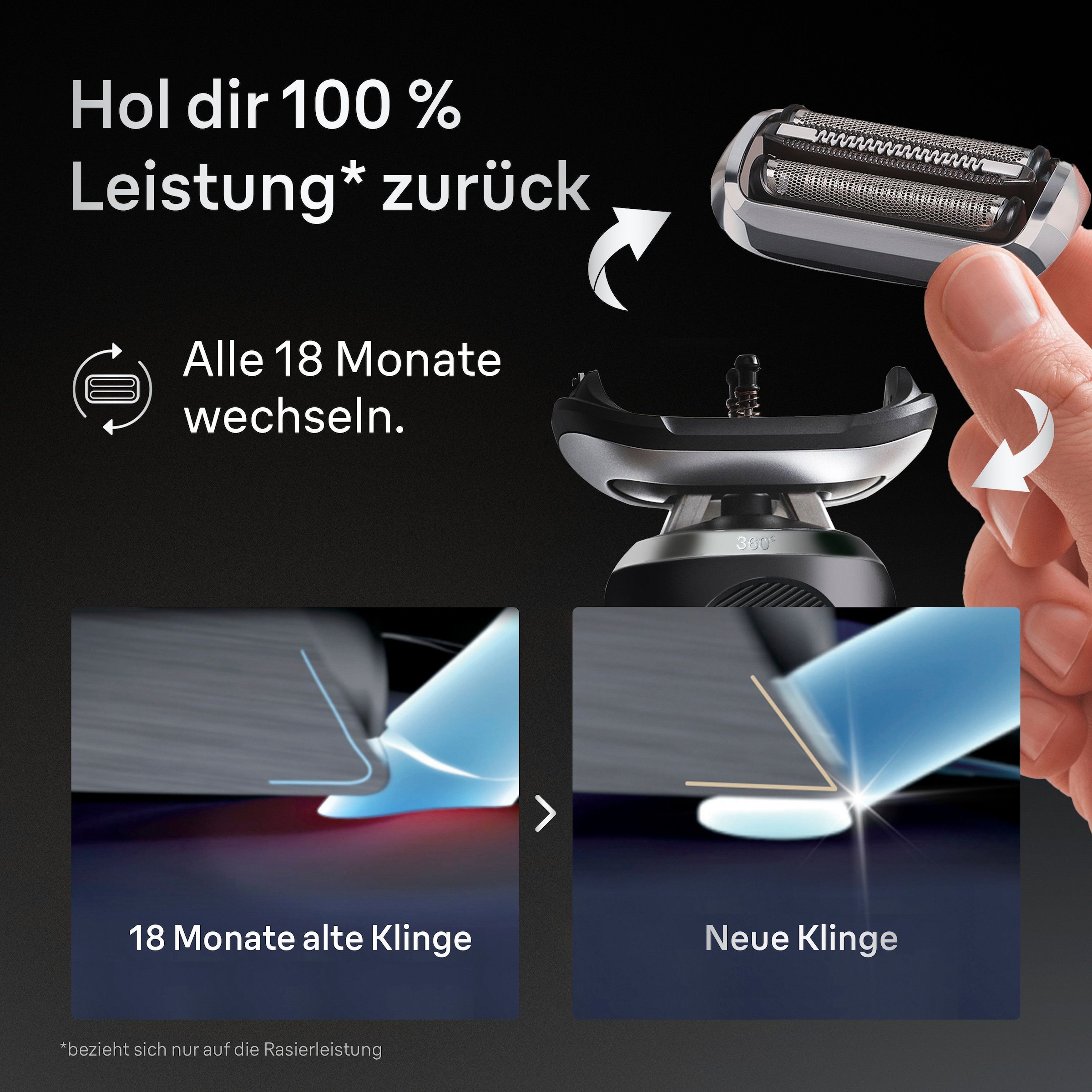 Braun Ersatzscherkopf »Series 7 74S« Kompatibel mit Braun Series 7 Rasierern der Generation 70, 71 und 72