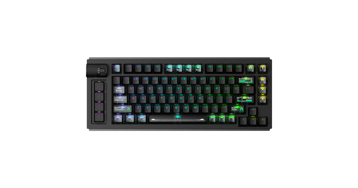 LemokeyL1 HE, gaming toetsenbord  (Zwart, US lay-out, Gateron Double-Rail Magnetic Nebula, RGB, Double-shot PBT, hot swap, knob)