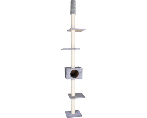 Karlie Cometa kattenboom met plafondspanner, 35 x 35 x 263 cm, grijs