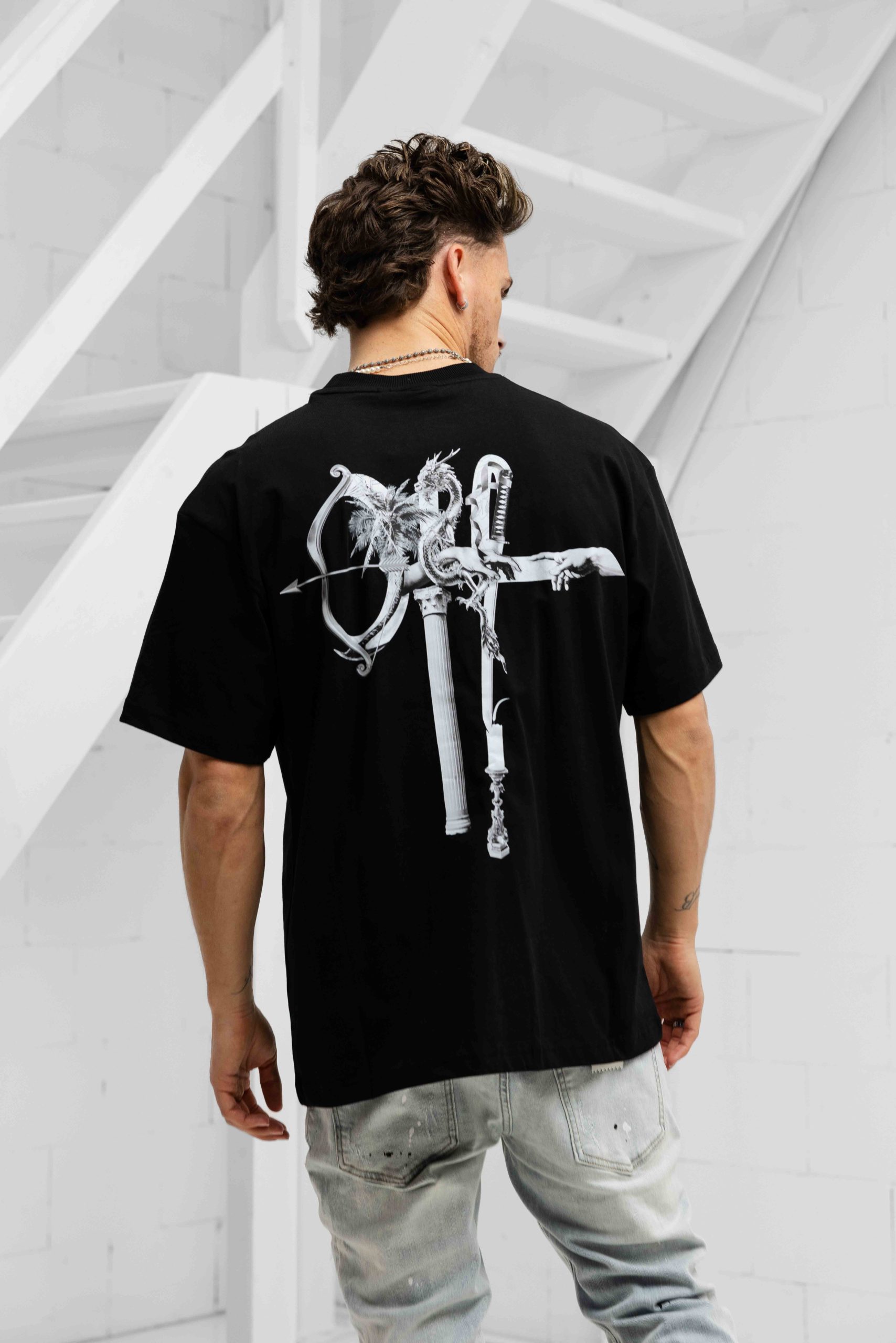Off The Pitch Museum Loose Fit T-Shirt Heren Zwart