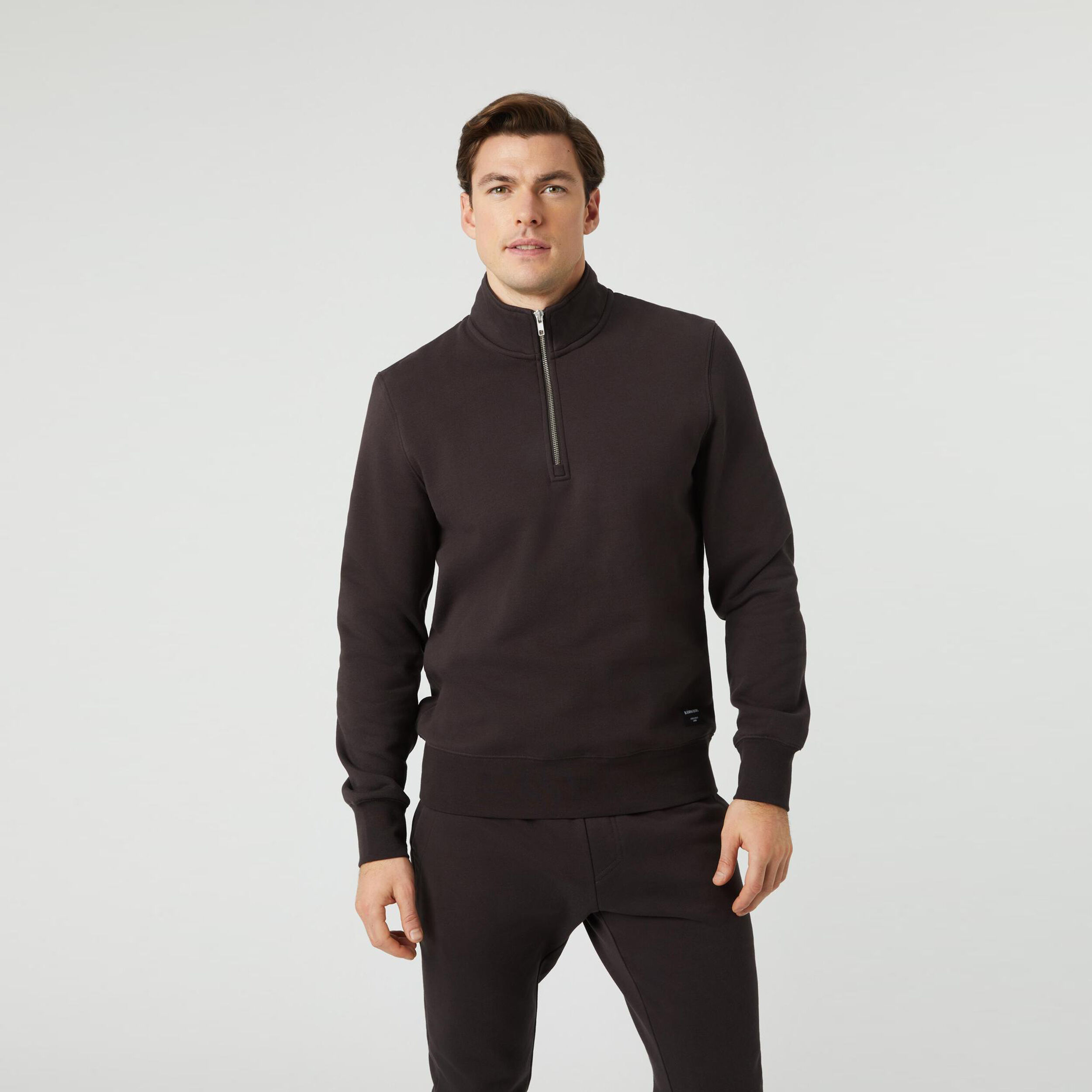Björn Borg Centre Half Zip Sweat-shirt Hommes - Marron