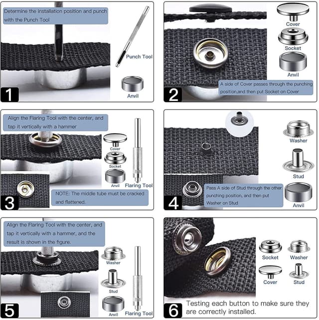 15 mm trykknappesæt