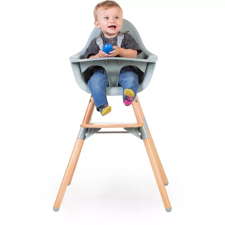 CHILDHOME Hochstuhl Evolu 2 natur  mint 2 in 1 + Ring