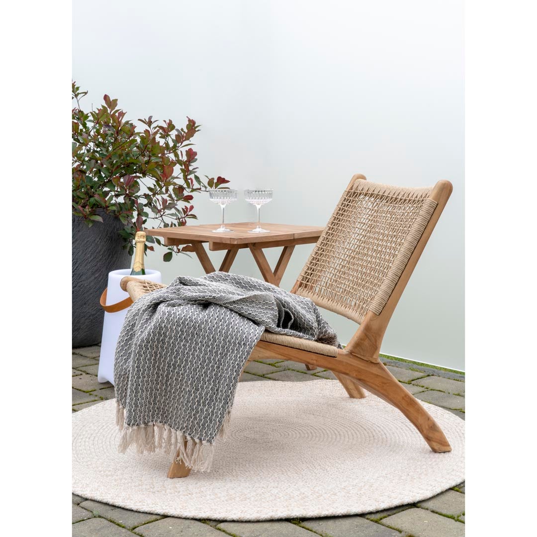 Cort plaid 130x160cm grijs. 130X160X1cm