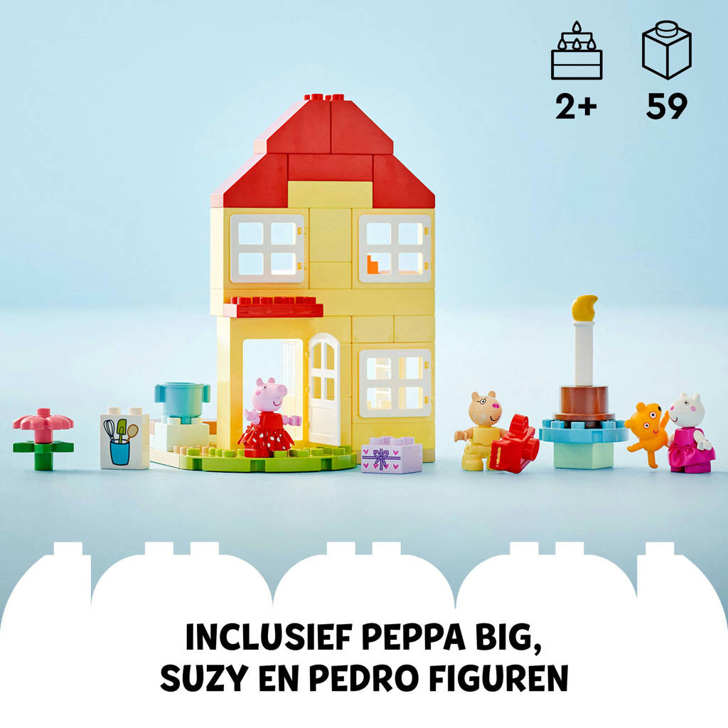 Wauw, heel leuk speelgoed!Peppa Big verjaardagshuis 10433