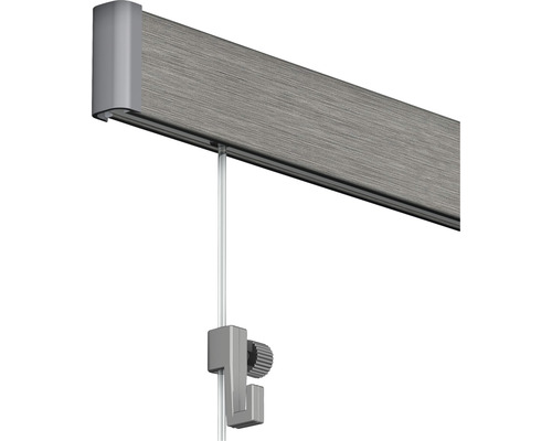 Schilderijrail All-In-One Click Rail 2 m zilvergrijs